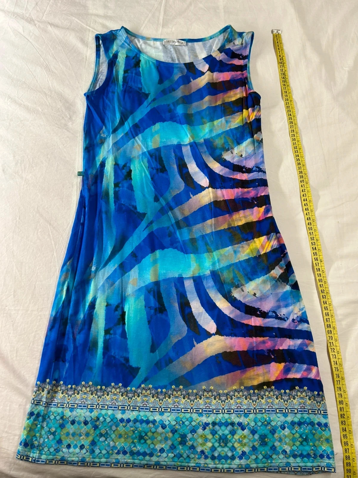 Vestido de verano azul multicolor furstenberg – photo 2